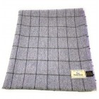 Pure Wool Tweed Blanket/Bedspread/Throw Heather Grey Check 1818/41